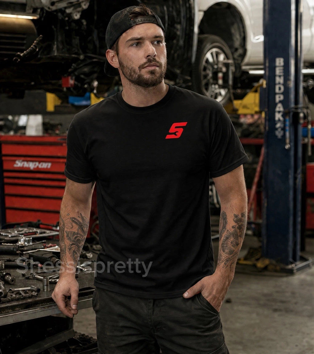 Mechanic T-Shirt Snap-On Style | 100% Cotton Work Tee | Durable Print | Men’s