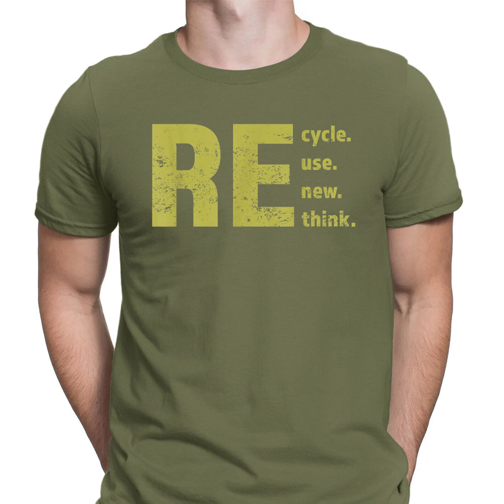 Recycle Reuse Renew Rethink Crisis Environmental Activism Men's T-Shirt Top#DNE4