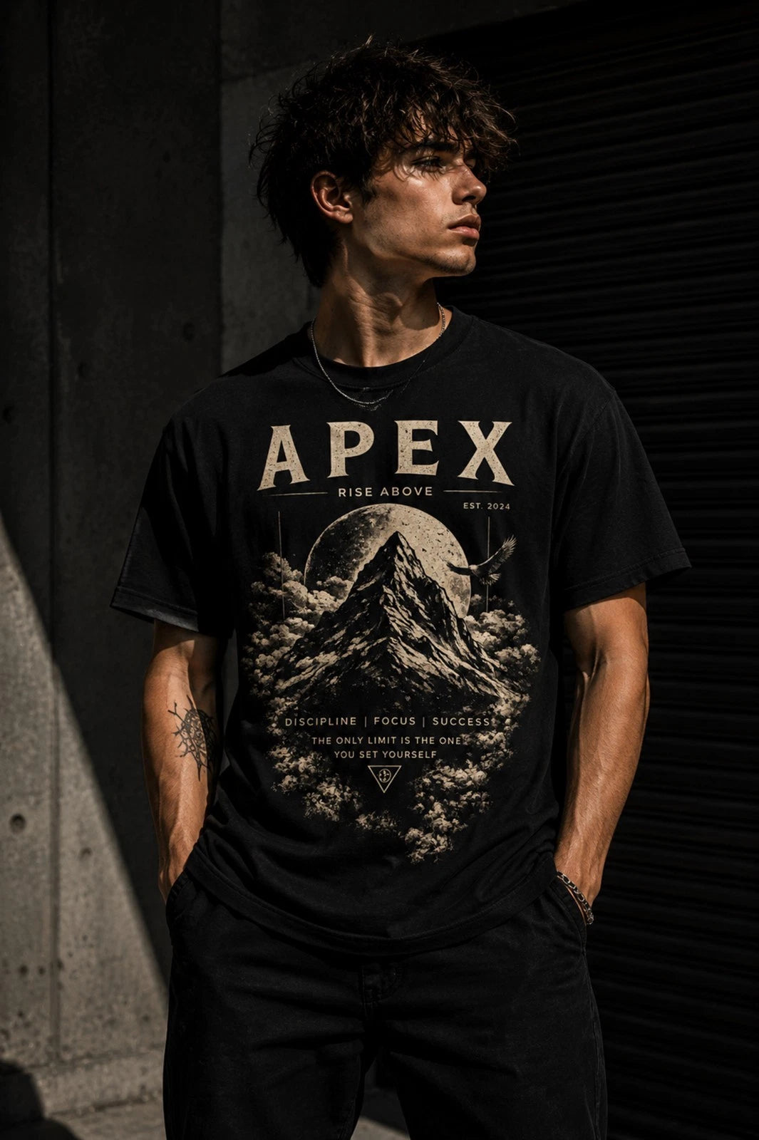 APEX Mountain - Discipline Focus Success Premium Streetwear T-Shirt