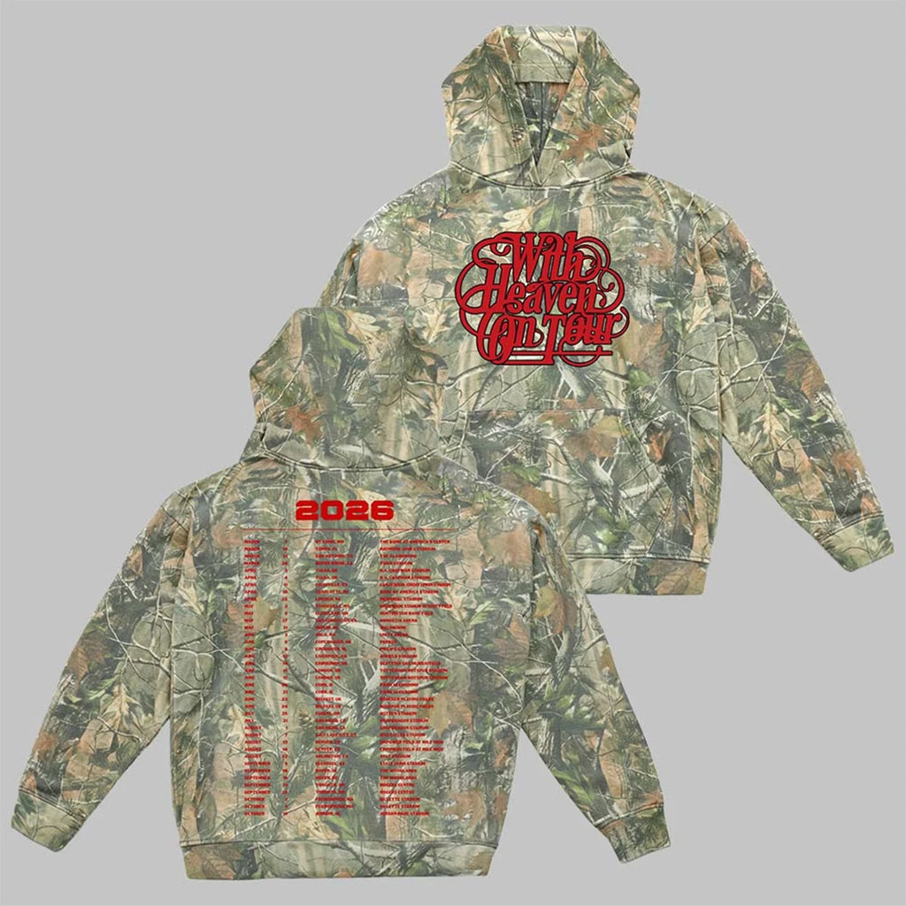 Zach Bryan With Heaven On Top Tour 2026 Merch Camo - All Over Hoodie S-5XL