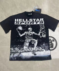 Hell Studios star Skeleton playing basketball print Men's Short Sleeve T-shirt