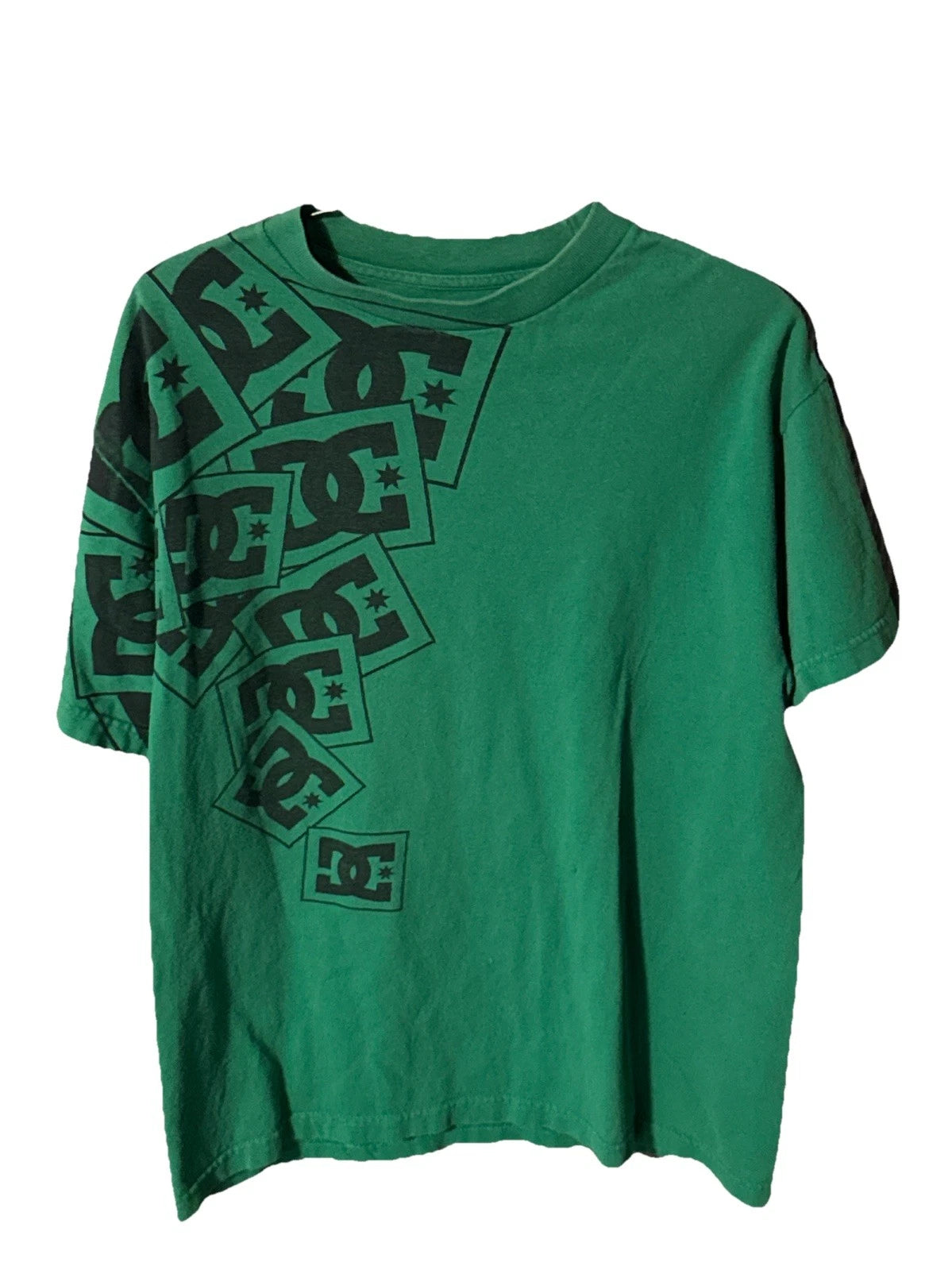 Vintage DC Skateboard Green Logo T Shirt, Men's Size Medium