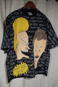 Beavis And Butthead (ALL OVER PRINT  ON A SHAKA HEAVYWEIGHT T SHIRT "MODERN"