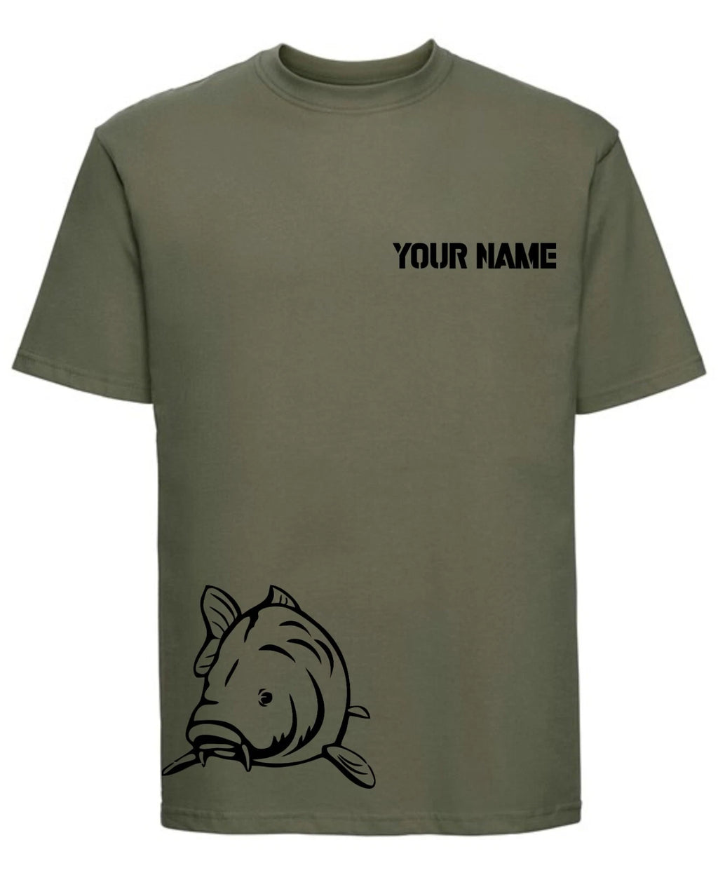 Carp Fishing Hunter T-Shirt Personalised Catfish Angling Tshirt Funny Tee Father