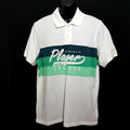 Collared T-Shirt Tee Short Sleeve Polo Shirt Polo Shirt White Size L - 2XL