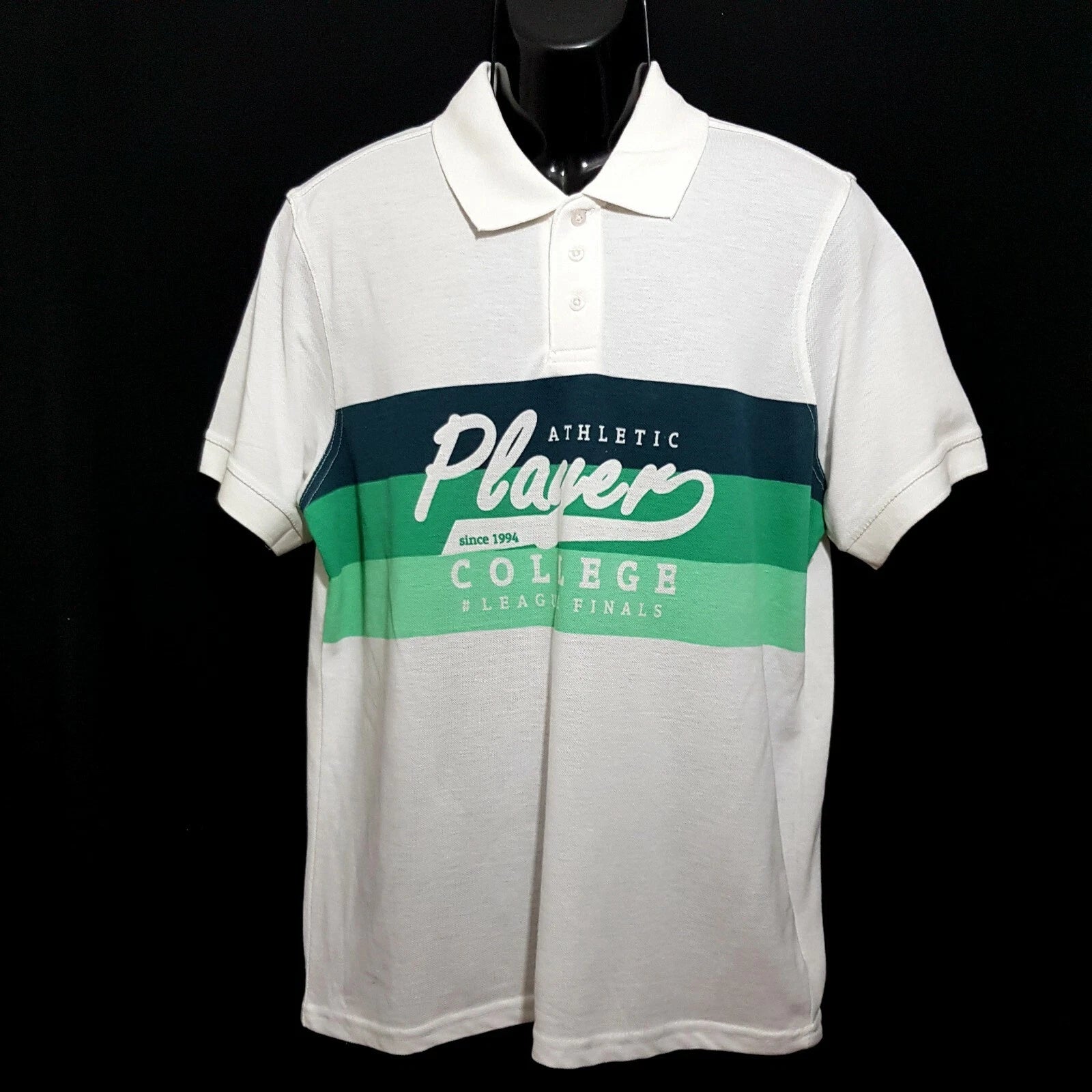 Collared T-Shirt Tee Short Sleeve Polo Shirt Polo Shirt White Size L - 2XL