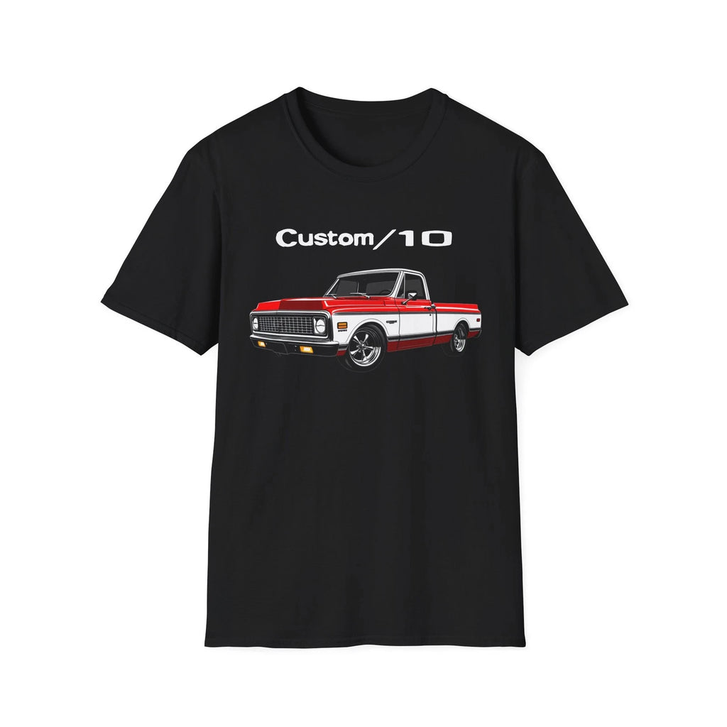 1972 Chevy C10 Pickup Shirt | Classic Custom/10 Truck Red & White Retro Tee
