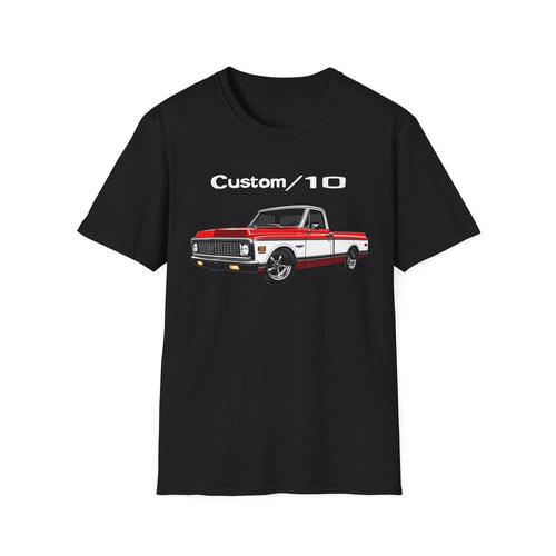 1972 Chevy C10 Pickup Shirt | Classic Custom/10 Truck Red & White Retro Tee