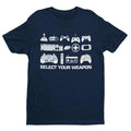 Select Your Weapon Retro Gaming Controllers T Shirt Gaming Classic Gift Idea Top