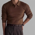Long Sleeve Mens Casual Knitwear Tops Knitted Jacquard for Everyday Wear