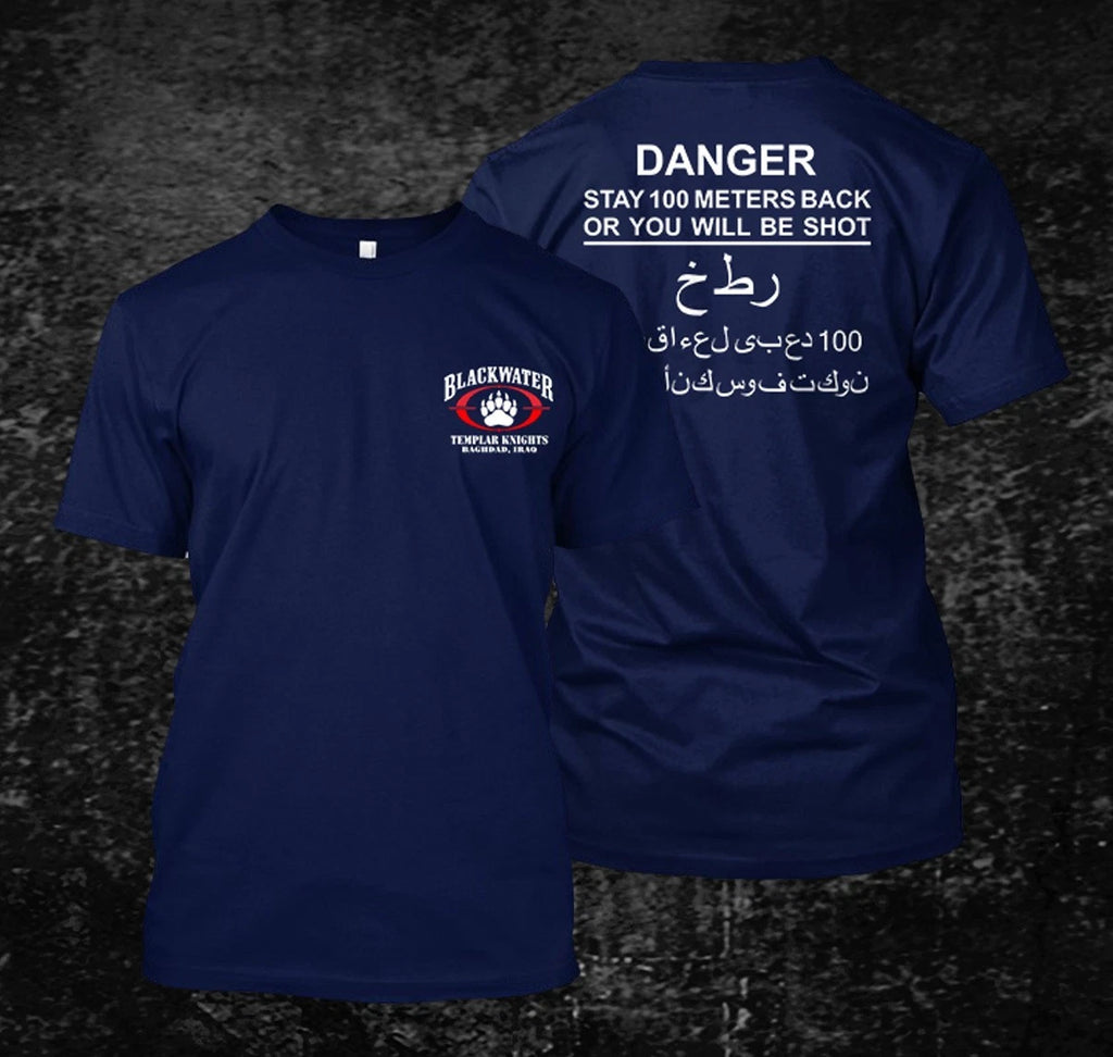 Blackwater templar knight danger shot -  Custom Men's Back and front T-Shirt Tee