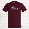 adidas Aston Villa West Ham Burnley Gazelle Claret and Blue Top Trainer T Shirt
