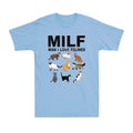 Cats MILF Man I Love Felines Funny Cat Kittens Lovers Gift Novelty T-Shirt