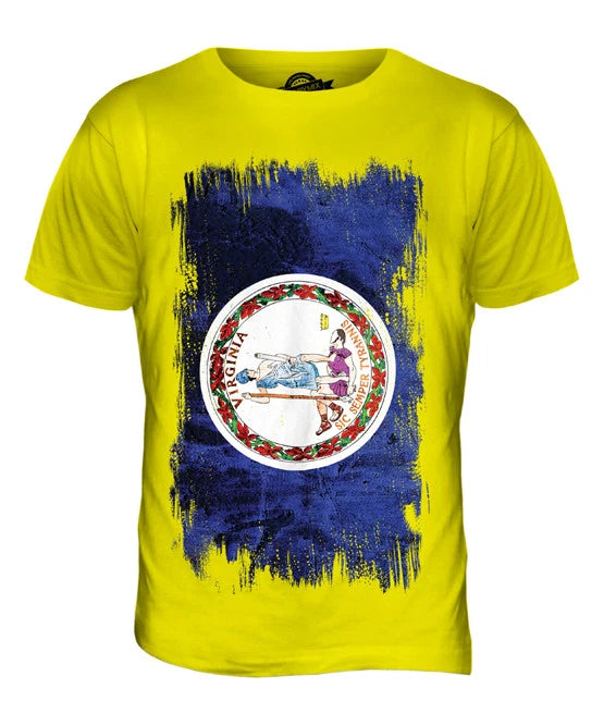 STATE VIRGINIA GRUNGE FLAG MENS T-SHIRT TEE SHIRT XS S M L XL 2XL 3XL
