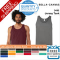 🔥 BELLA + CANVAS Jersey Tank Top Shirt Ring-spun Cotton Up To 3XL 3480