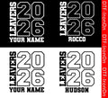 Personalised School Leavers Class Of 2026 DTF Iron On Heat Transfer Boys Girls
