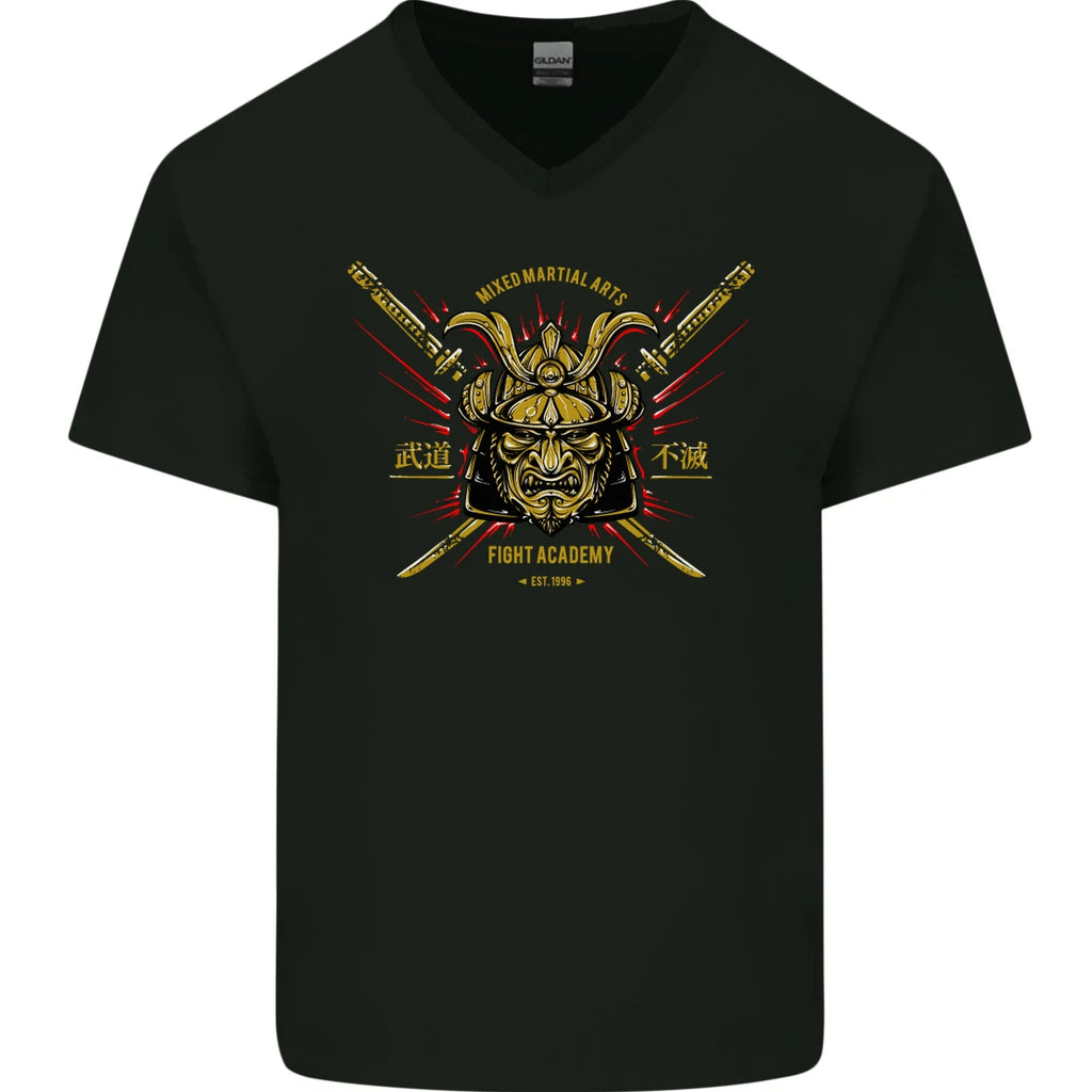 Mixed Martial Arts Fight Academy MMA Mens V-Neck Cotton T-Shirt