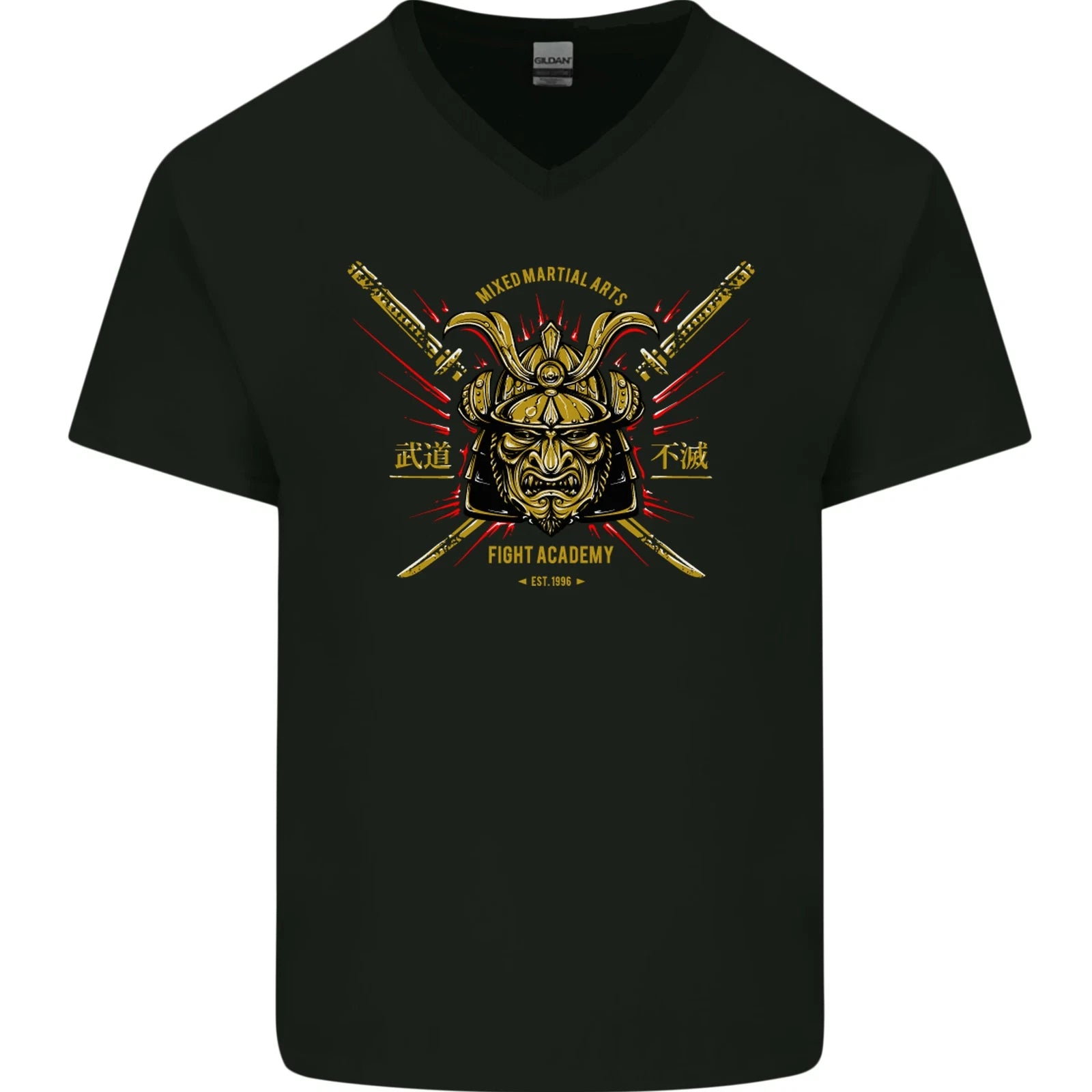 Mixed Martial Arts Fight Academy MMA Mens V-Neck Cotton T-Shirt