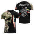 Army Veteran Hunting Sniper Forces Tee Military Camo T-Shirt Gun Fighter US Flag