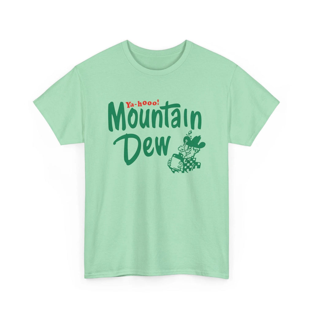 Mountain Dew Old Logo Printed T-Shirt Cool Vintage Graphic Collectible