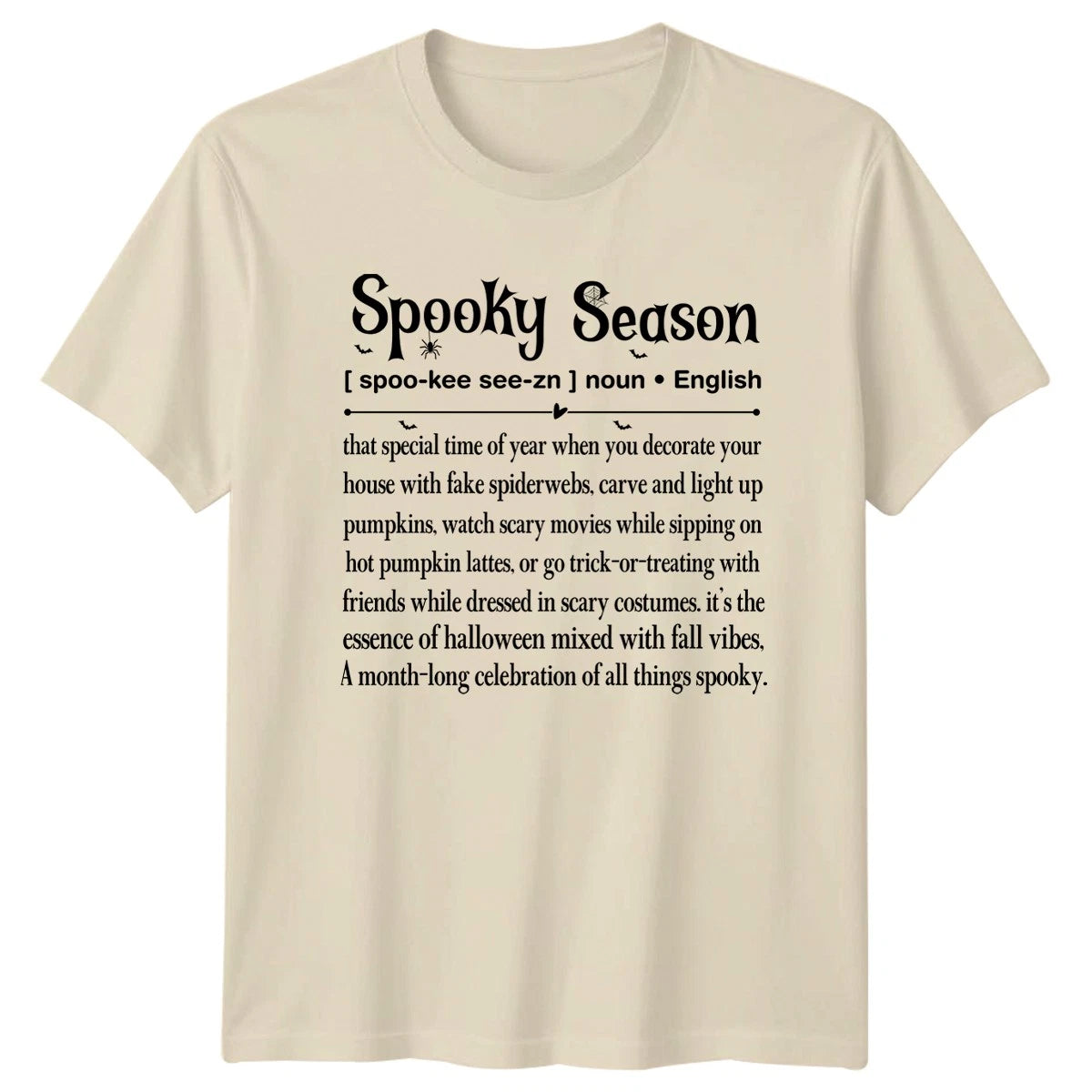 Spooky Season Definition T-Shirt Fall Halloween Gift For Him And Her