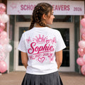 Personalised School Leavers Girls Crown T Shirt
