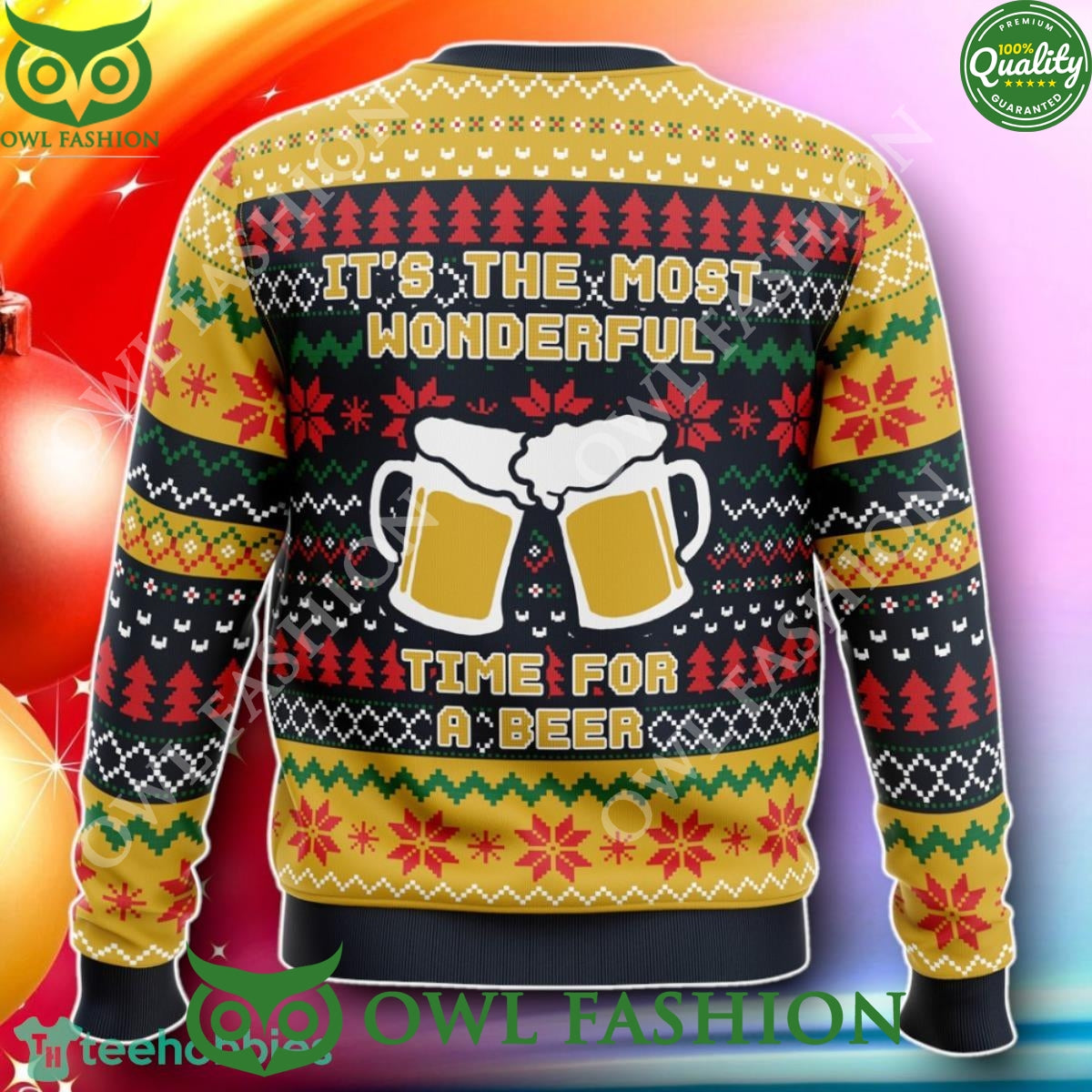 Its The Most Wonderful Time For A Beer Parody Ugly Christmas Sweater