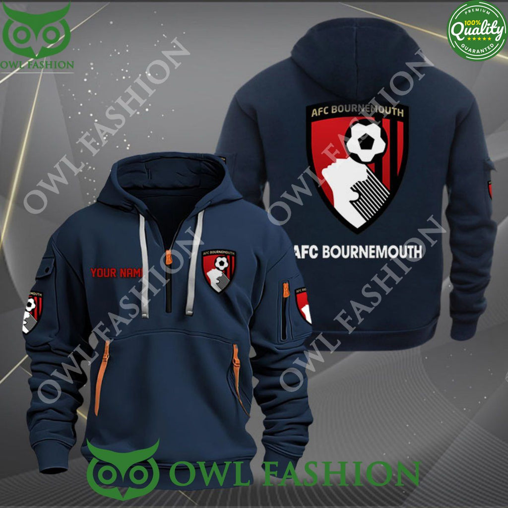 Bournemouth Football Team Customized Premier League Zip Hoodie