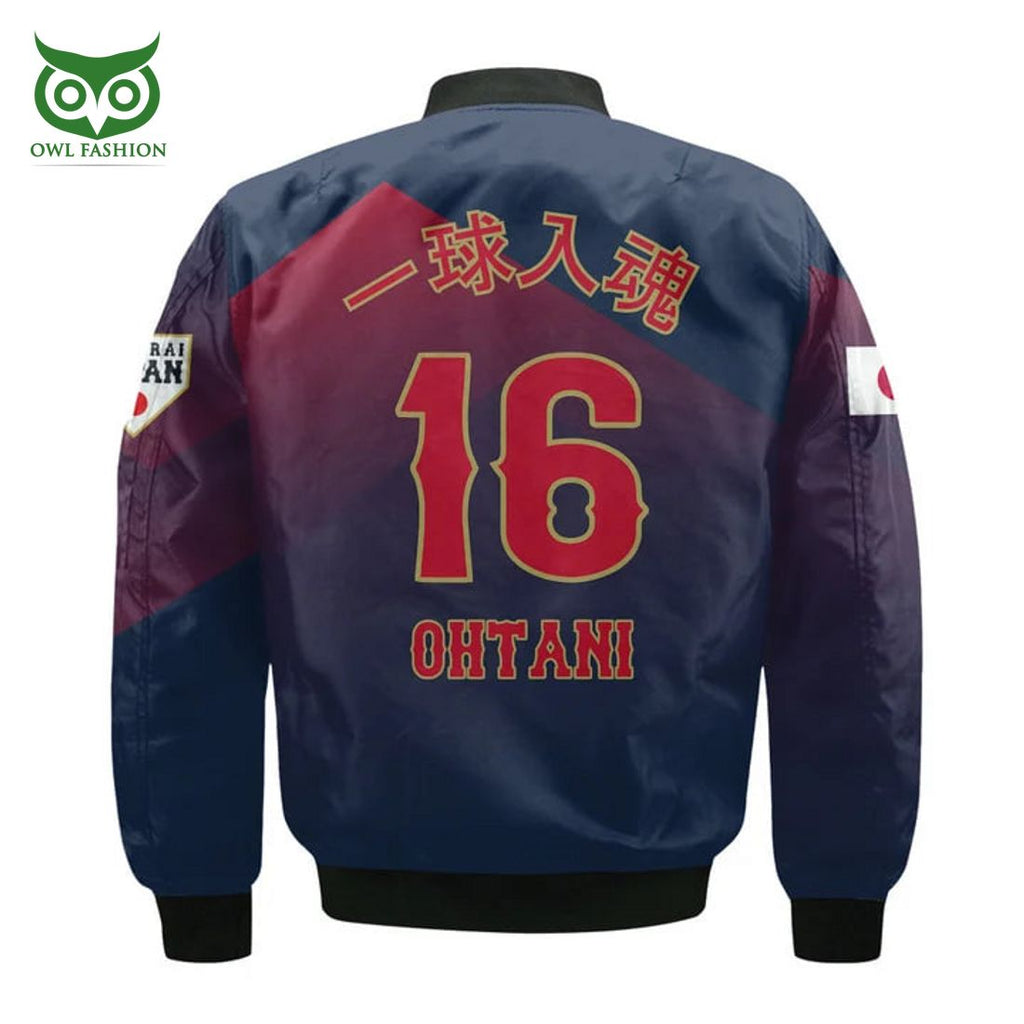 Samurai Japan Ohtani One Ball One Spirit World Baseball Classic 3D Bomber Jacket