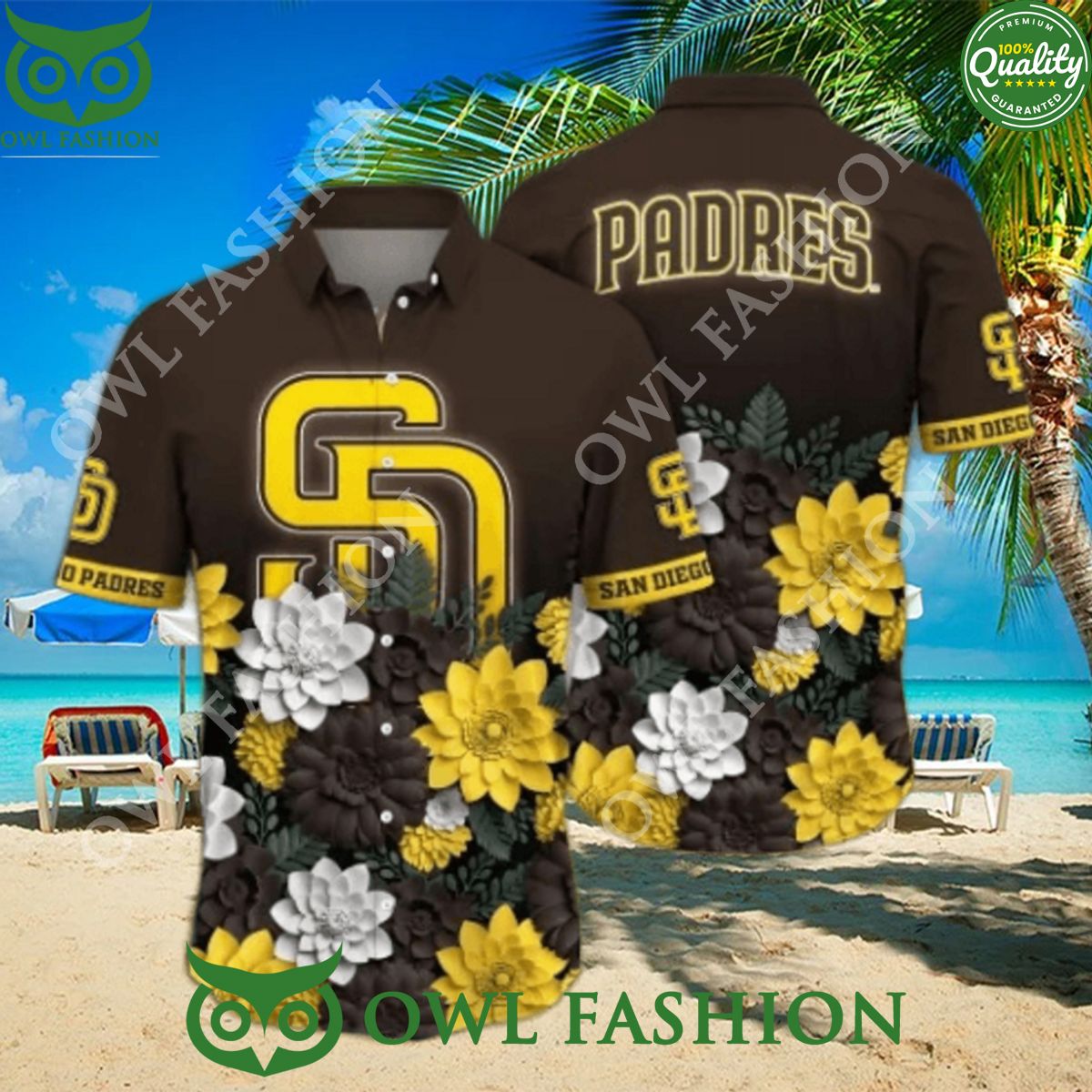 San Diego Padres MLB Flower Hawaiian Shirt Fashion