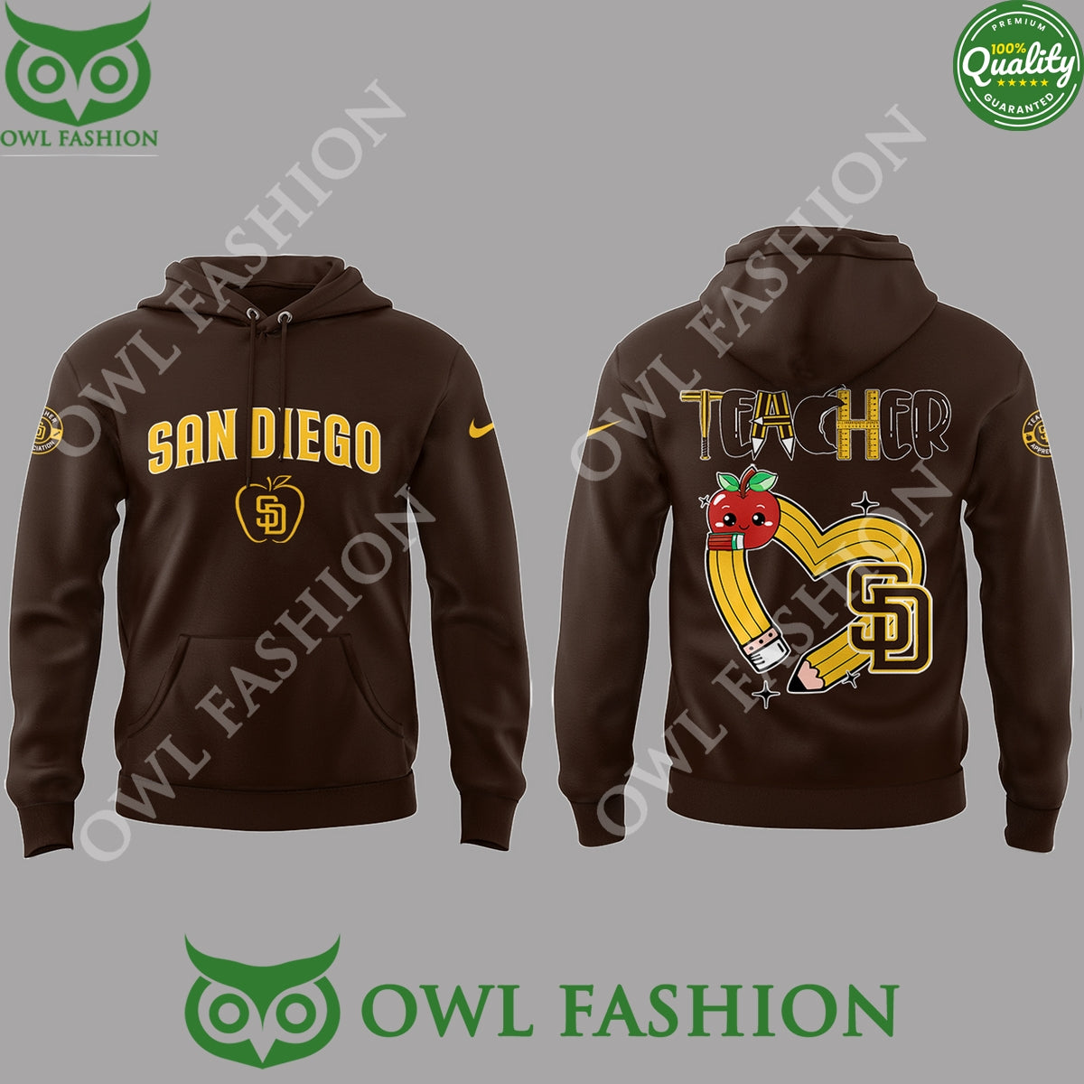 San Diego Padres x Teacher Appreciation Night 3d hoodie