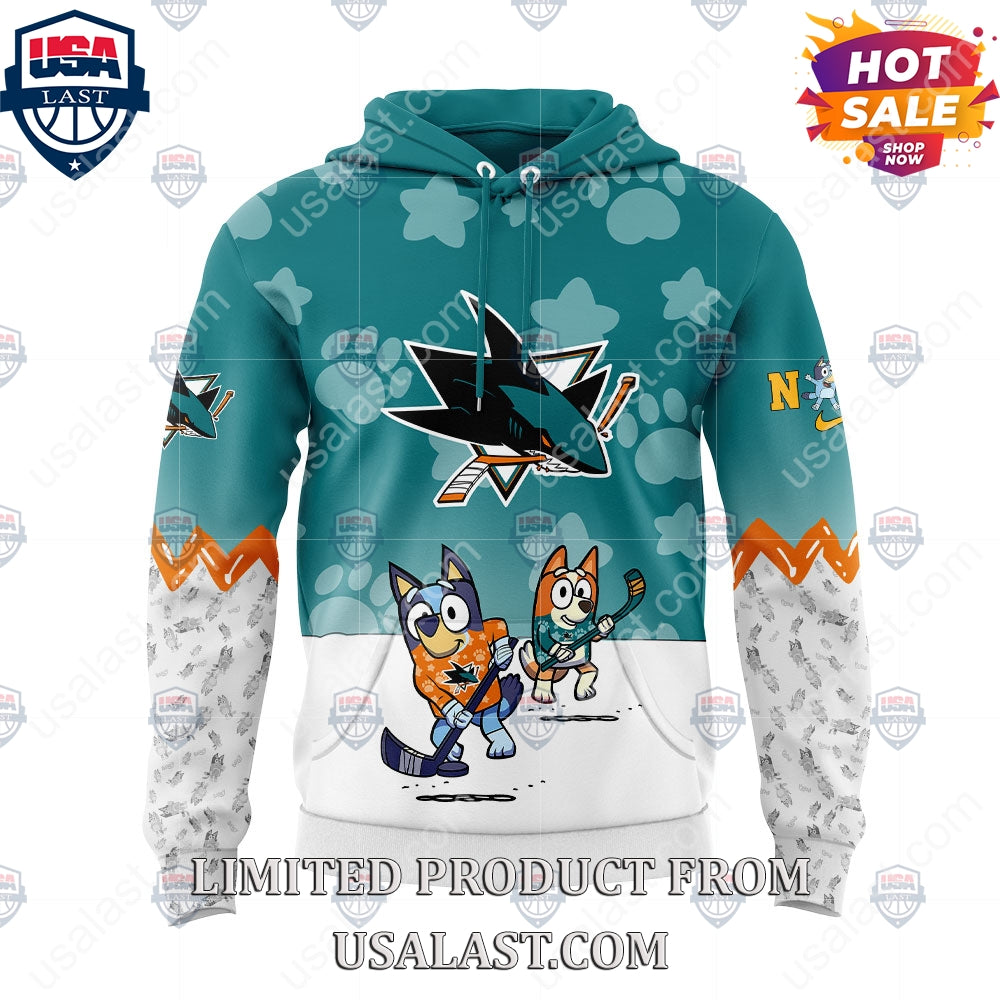 San Jose Sharks NHL Bluey and Bingo Hoodie