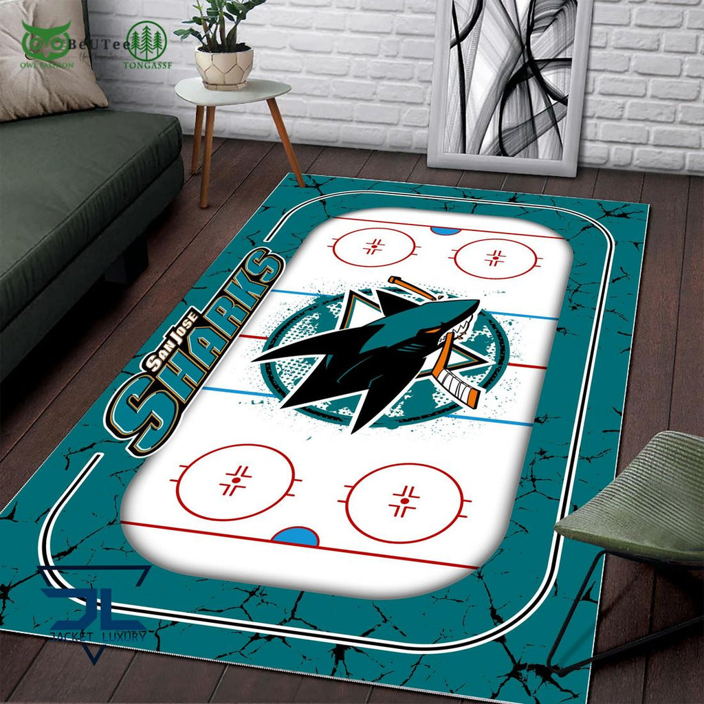 San Jose Sharks NHL Hockey Team Carpet Rug
