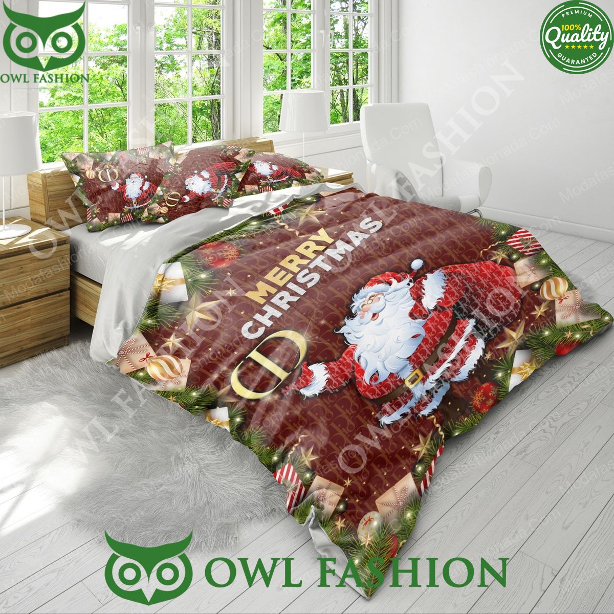 Santa Claus Dior Merry Christmas Premium Bedding Sets