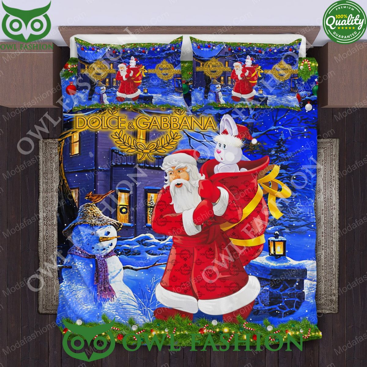 Santa Claus Dolce and Gabbana Merry Christmas Bedding Sets
