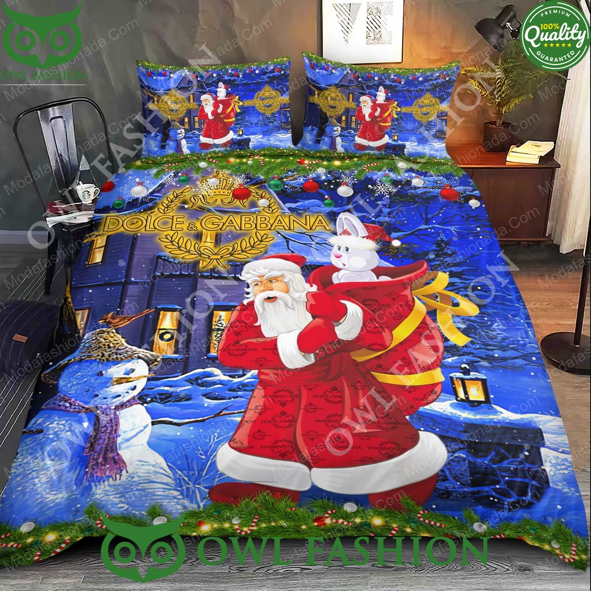 Santa Claus Dolce and Gabbana Merry Christmas Bedding Sets