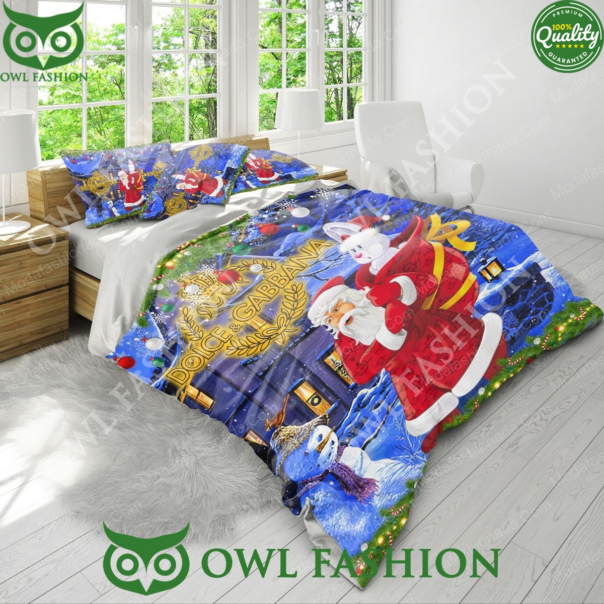 Santa Claus Dolce and Gabbana Merry Christmas Bedding Sets