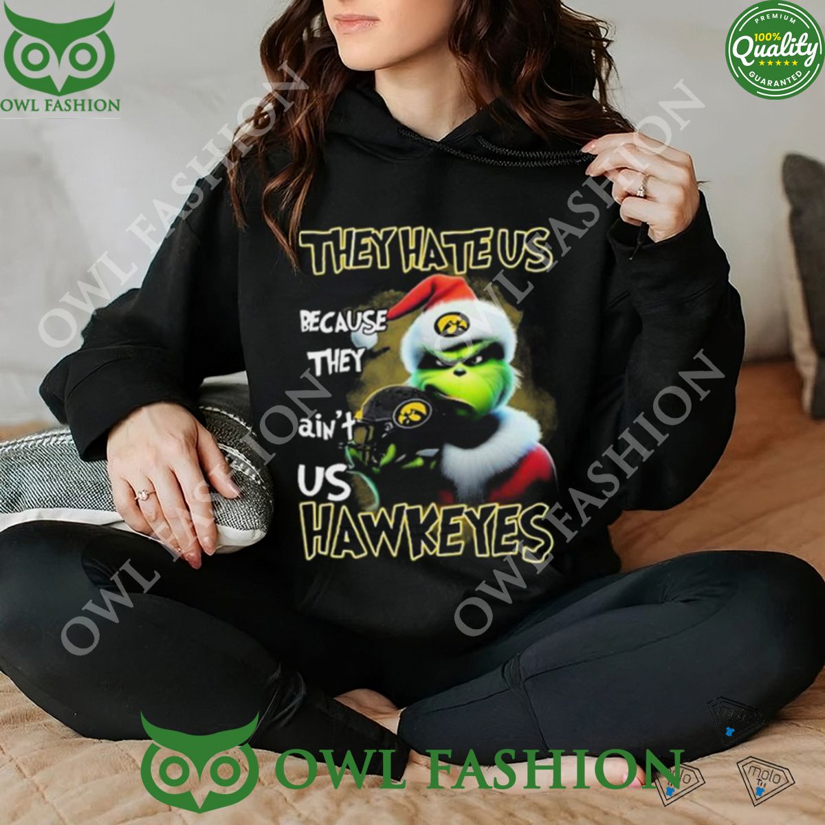 Santa Grinch Christmas They Hate Us Because Ain’t Us Iowa Hawkeyes Shirt
