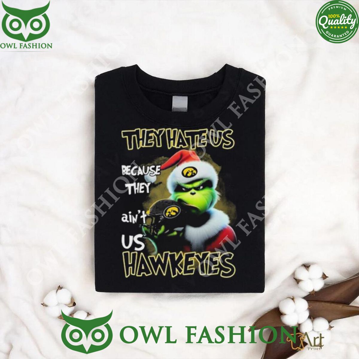 Santa Grinch Christmas They Hate Us Because Ain’t Us Iowa Hawkeyes Shirt