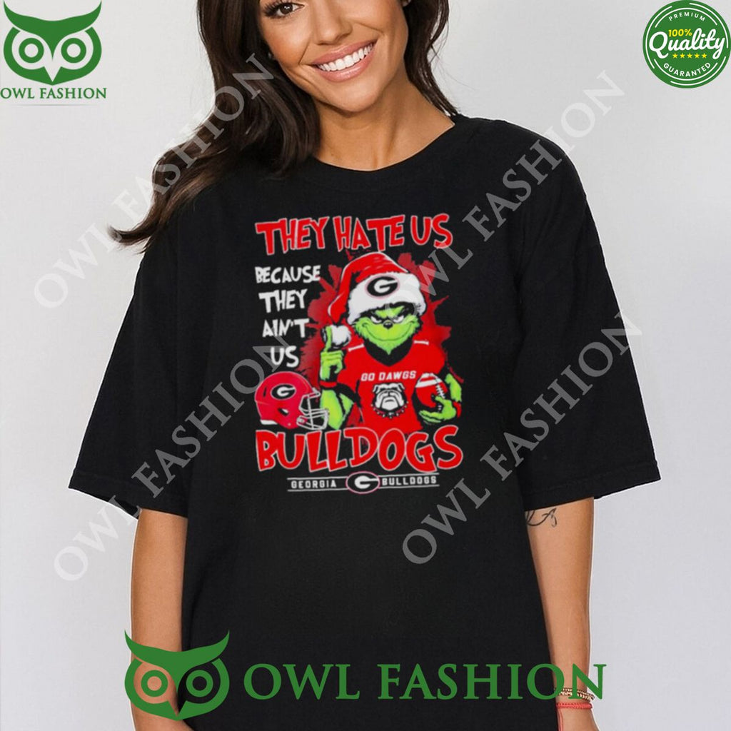Santa Grinch they hate us because they ain’t us Georgia Bulldogs christmas Tshirt