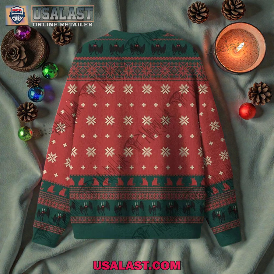 Santa No It’s Mothman Ugly Sweater