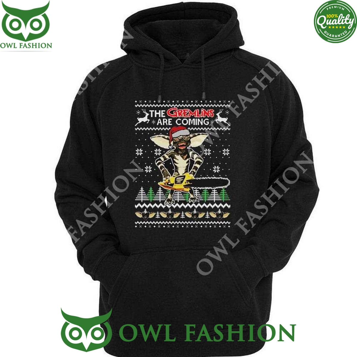 Santa The Gremlins Are Coming Christmas 2024 ugly sweater