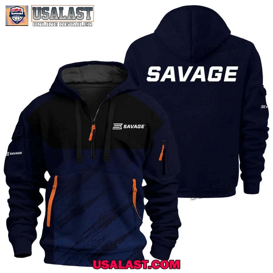 Savage Arms Gun Brand Heavy Zip Hoodie