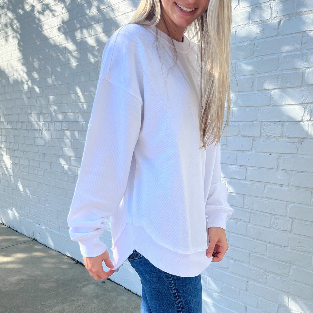 White Oversized Terry Poncho T-Shirts, Hoodie, Sweatshirt | RetroVerseTees.com (Image 2)