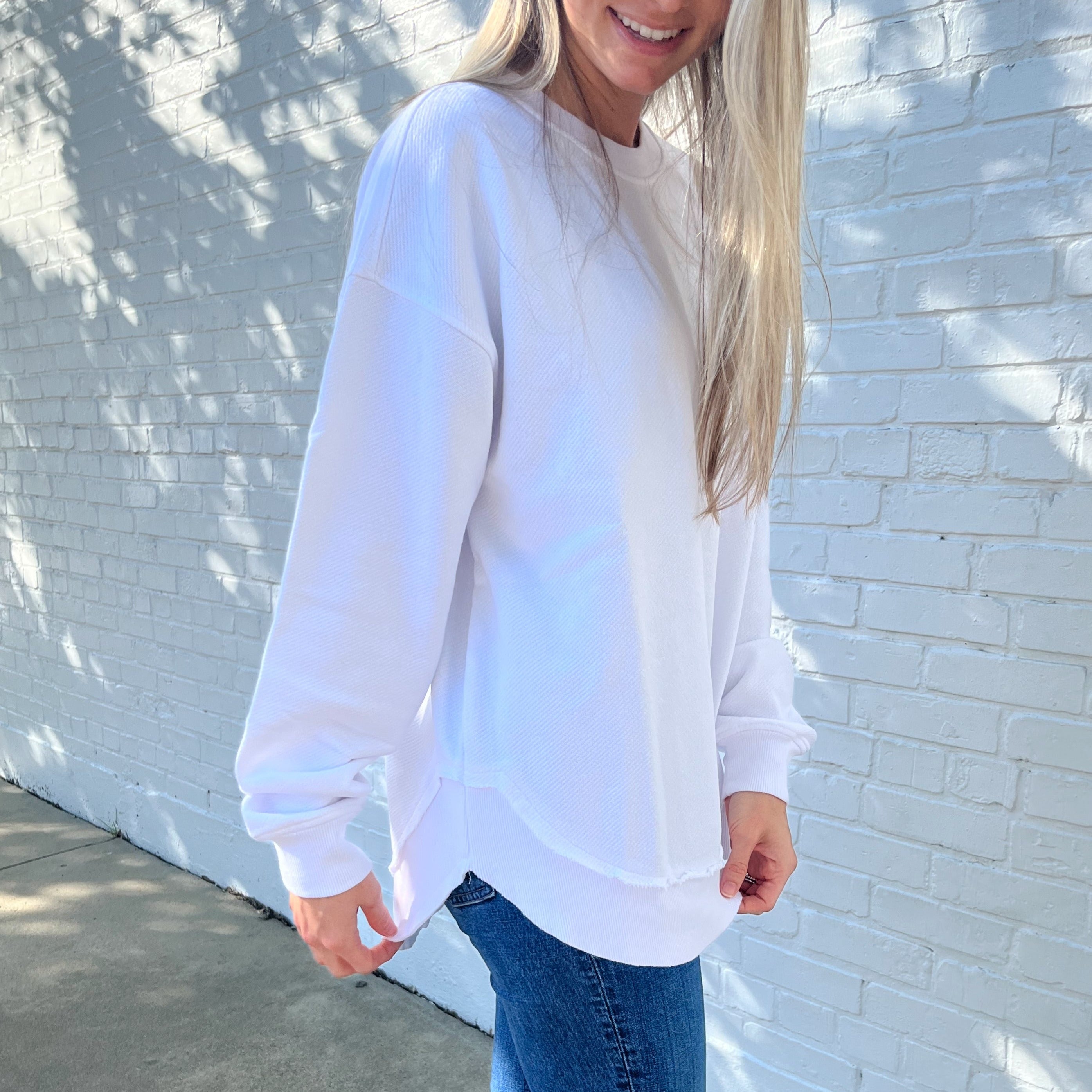 White Oversized Terry Poncho T-Shirts, Hoodie, Sweatshirt | RetroVerseTees.com (Image 2)