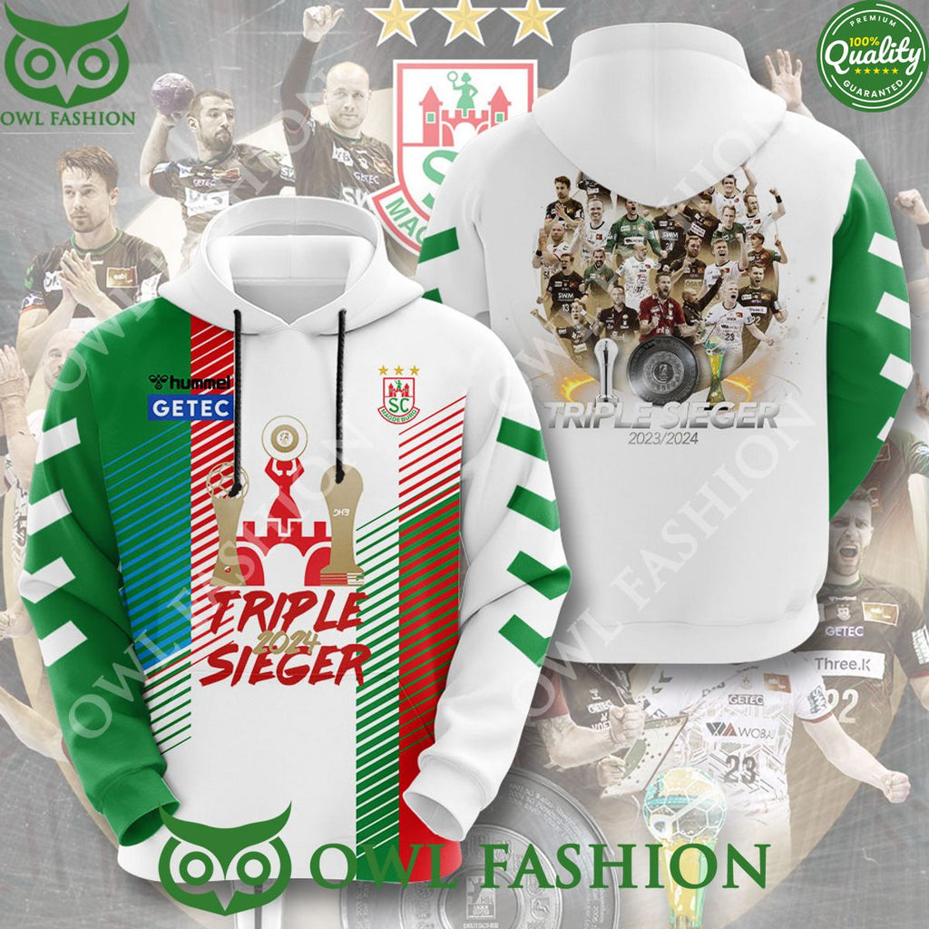 SC Magdeburg Triple Sieger 2023 2024 Limited 3D Tshirt