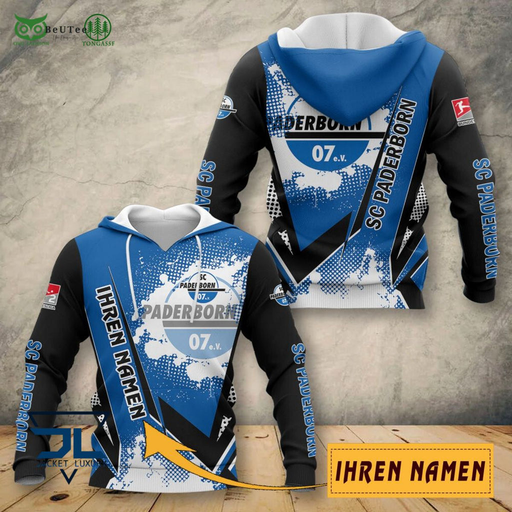 SC Paderborn Bundesliga Ihren Namen 3D Hoodie Shirt Polo