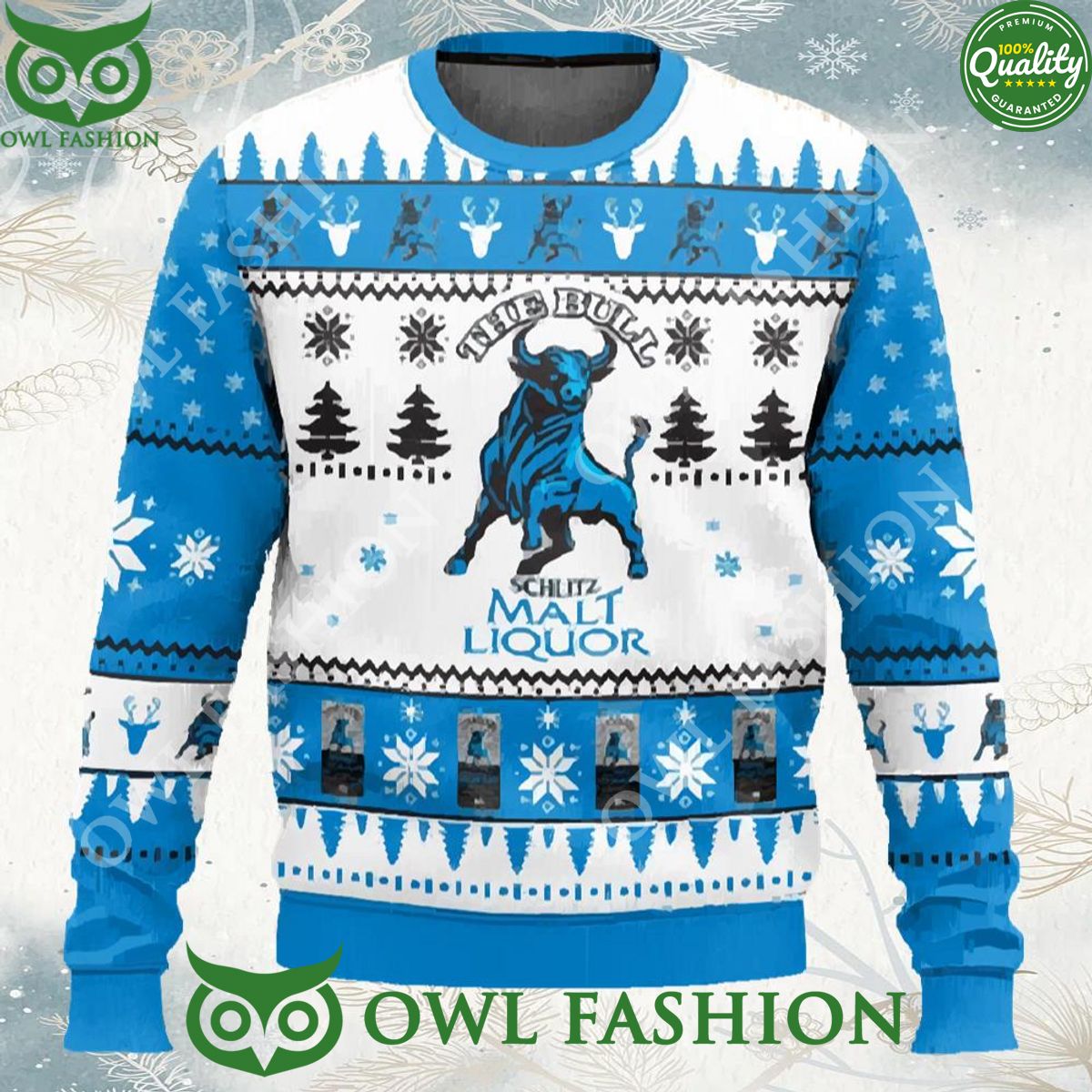 Schiltz Malt Liquor Ugly Christmas Sweater Jumper 2023