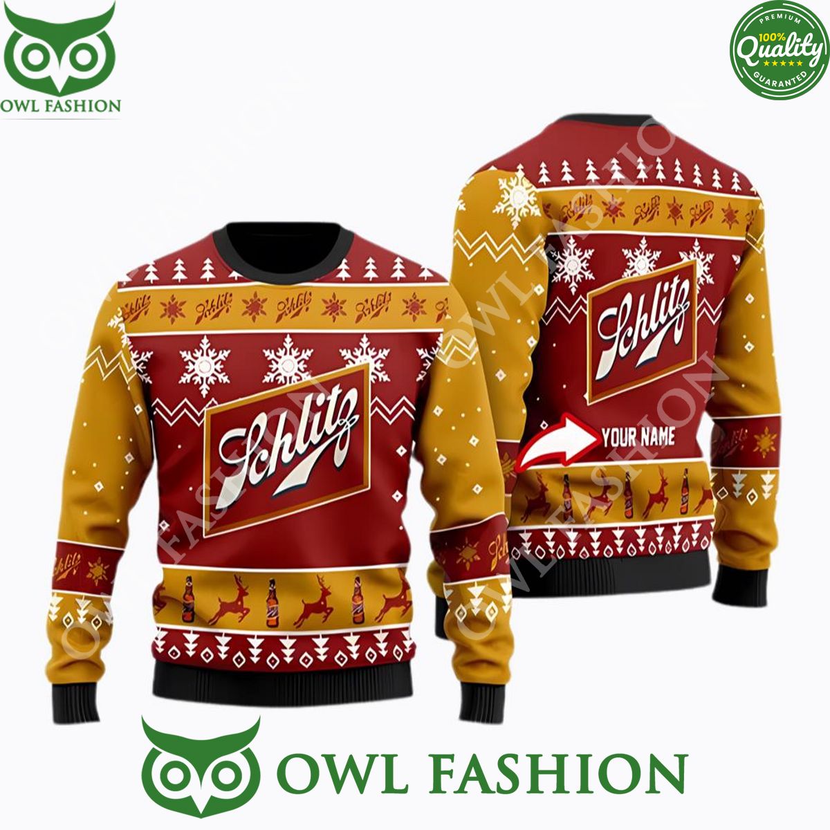 Schlitz Beer Personalized Christmas Sweater Jumpers