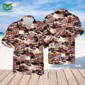 Schlitz Beer Sea Island Pattern Hawaiian Shirt